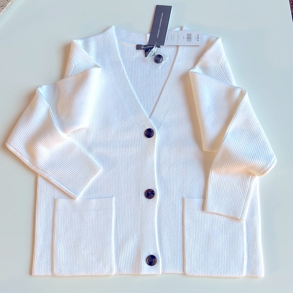 French Connection Sweaters - French Connection babysoft Tomasa Knits Cardigan, white